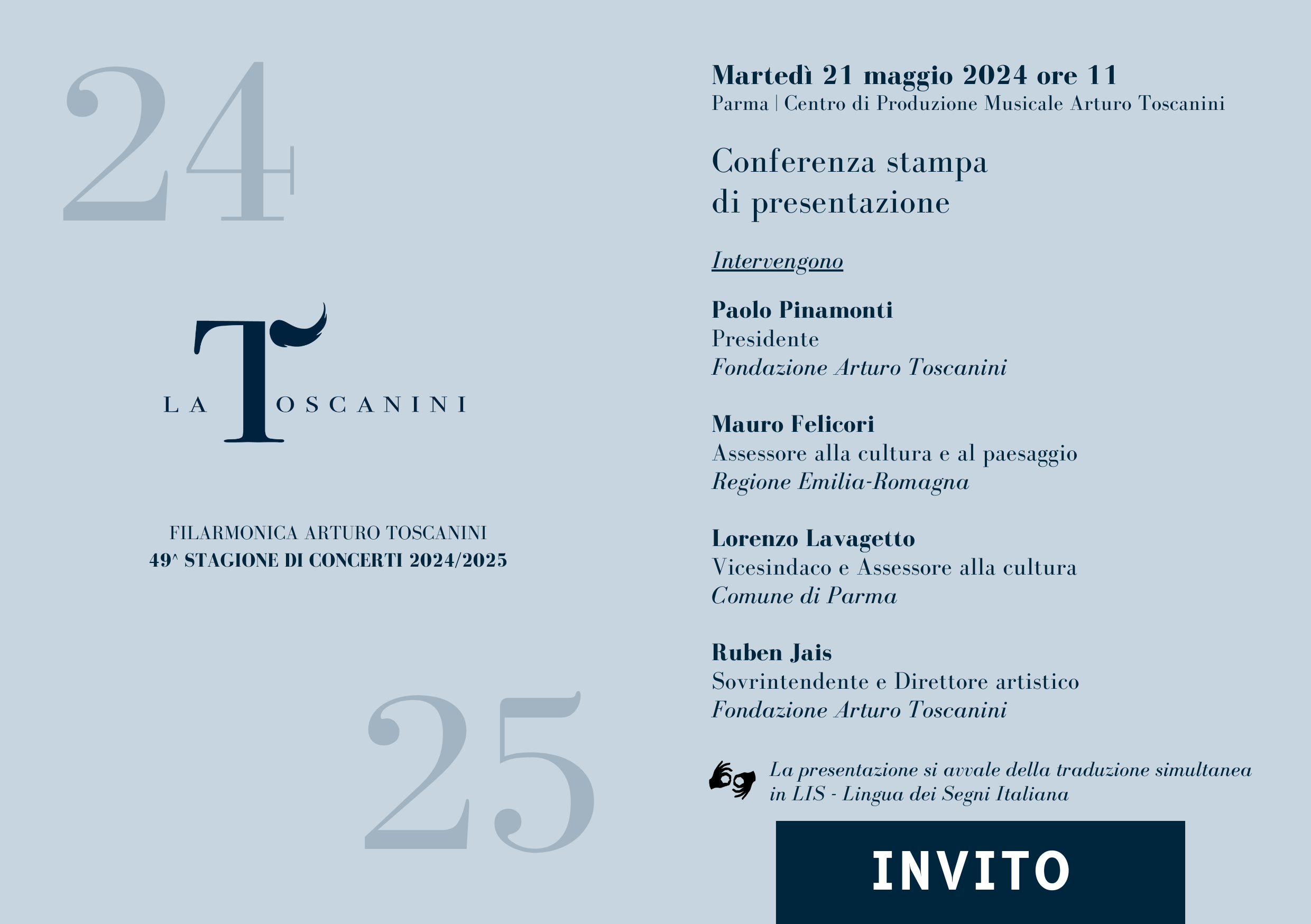 Presentazione della 49^ Stagione di Concerti della Filarmonica Toscanini