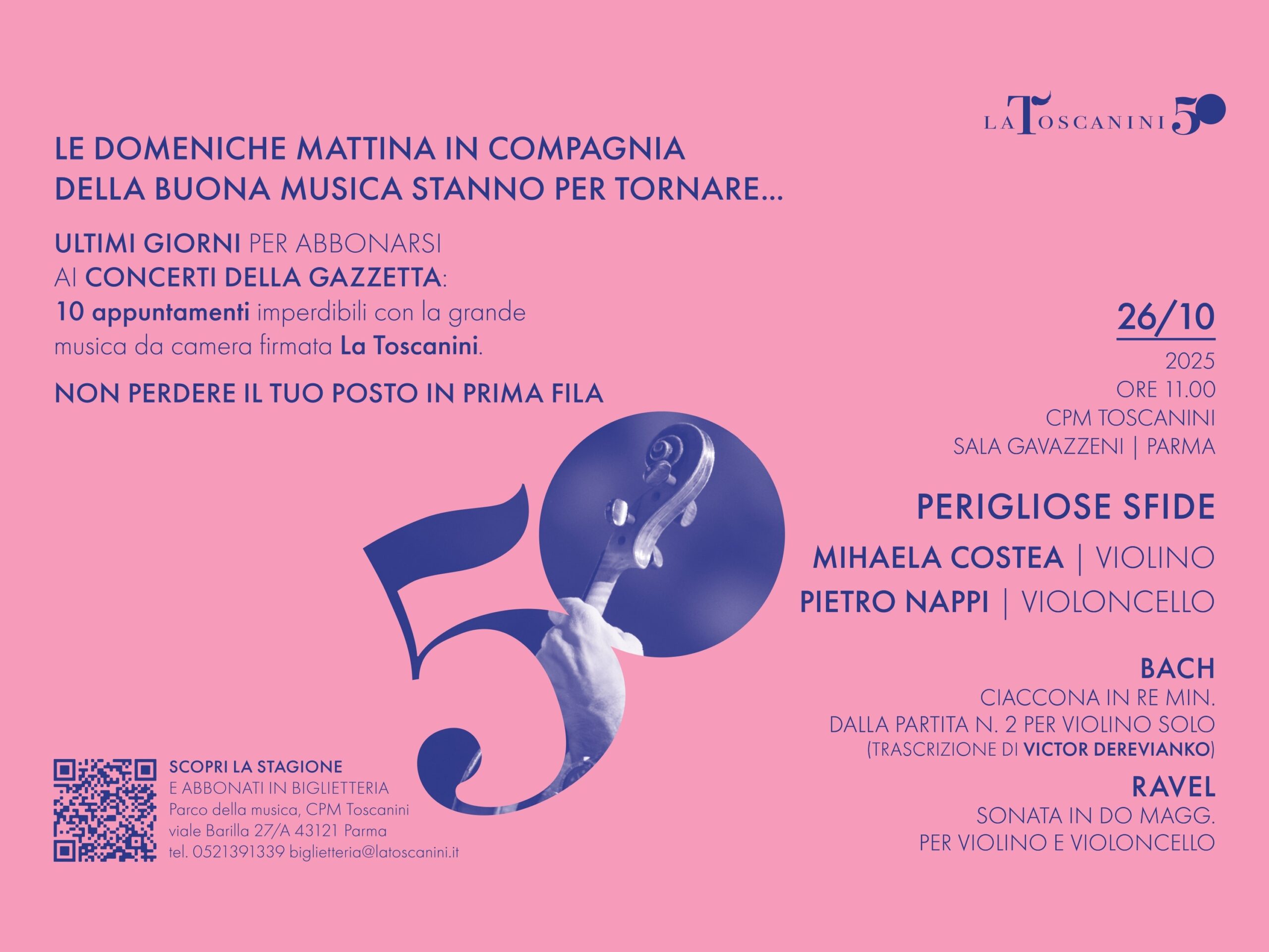 Torna la grande musica da camera con “I Concerti della Gazzetta” 2025-26
